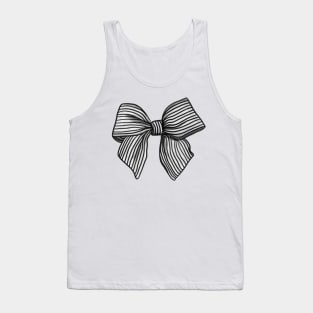 Coquette Black and White Bow Tank Top